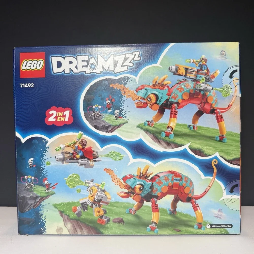 LEGO DREAMZzz 71492 Mateo's Fire Chameleon 2-in-1 Building Set 443pcs NEW Sealed